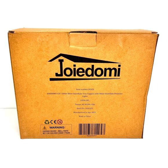 Joiedomi 9.25" Snowflake Christmas Tree Topper with White Snowflake Projector - Picture 7 of 7